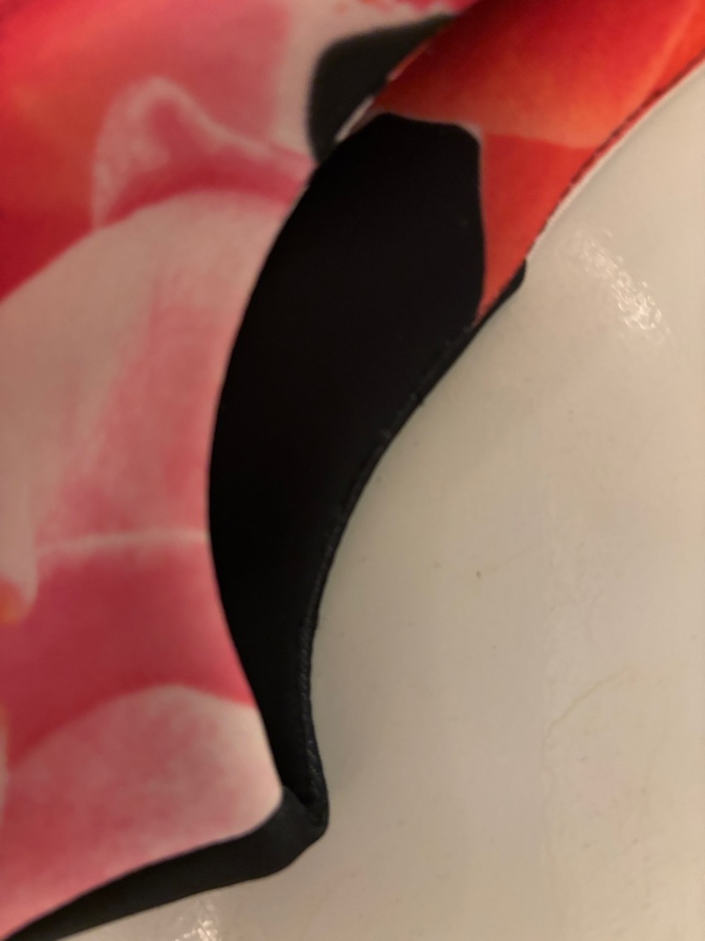Calvin Klein Black Midi Dress with Pink & Red Floral Print - Picture 6 of 6